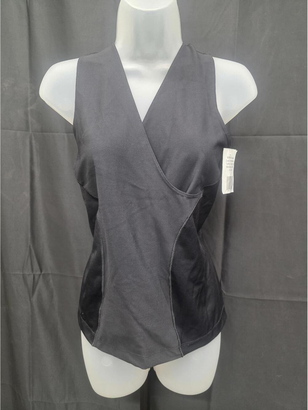 MARENA Curvy Compression Keyhole Tummy Control Cami Black XL